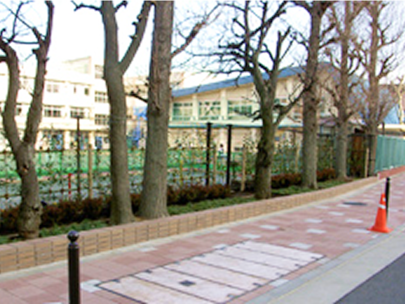 平成22年12月　西ヶ原小学校生垣設置他工事02